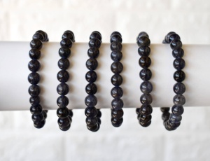 Best Selling Attractive Iolite 8mm Round <b>Beaded</b> <b>Bracelet</b> for Meditation Classic Lovers Style Anniversary Occasion - Product Image 5