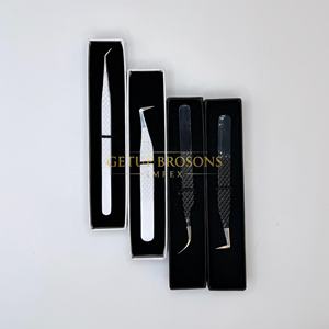 GETUP BROSONS IMPEX Acier inoxydable lisse 90/Courbe/Isolation/Boot, revêtement en poudre noir/blanc, design découpe cœur, motif cils - Product Image 5