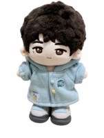 Poupée en peluche en coton personnalisée CE CPC, avec sweat à capuche bleu et baskets, jouet en peluche, cadeau d'anniversaire, objet de collection, vente en gros d'usine OEM