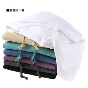 High Quality 100% Cotton Terry Regular Fit Men Winter Streetwear <b>Thick</b> <b>Fleece</b> Drop Shoulder Pocket Basics Embroidered Hoodie - Product Image 2