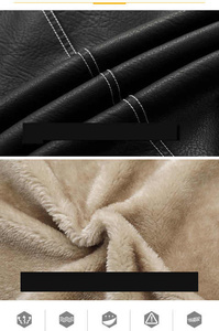 Otoño Invierno Chaquetas de cuero para hombres Chaqueta de PU de motociclista de negocios para hombres - Product Image 5