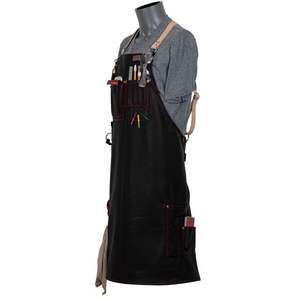Premium Quality Heavy-Duty Industrial Welding Bib <b>Apron</b> Fire Water Proof Durable Safety Clothing Cowhide <b>Leather</b> - Product Image 3
