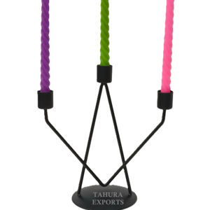 Bougeoir en métal de noël noir à la mode de qualité supérieure bougeoir en fer décoration de la maison bougeoir noir de luxe - Product Image 1