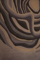 Tapis de luxe abstrait à motif tourbillonnant en laine de Nouvelle-Zélande, tufté à la main, à poils longs, moderne, doux, avec envers en latex, anti-taches, anti-chute de poils, épais