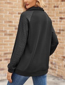 Loose fit women full sleeve sweatshirt comfy cotton <b>blend</b> stylish and warm daily outfit - Product Image 4