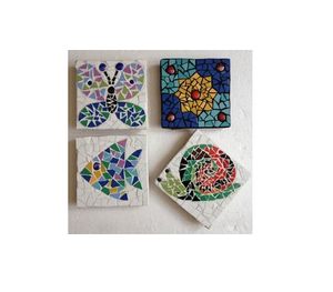 Natural Mosaic <b>coaster</b> and Handcrafted Beverages <b>Wine</b> Round Blue Color Tiles <b>Coasters</b> with Handmade Use - Product Image 4
