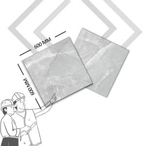 Carrelages de sol en porcelaine argent moderne 60x60 cm Carrelages De Sol Vitrifiés 24x24 cm Porcelanato Carrelages muraux Utilisation salle de bain Europe - Product Image 1