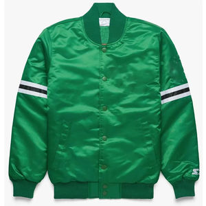 เสื้อแจ็กเก็ตบอมเบอร์กันน้ำผ้าซาตินปักลายวินเทจสำหรับทุกเพศ - Product Image 4