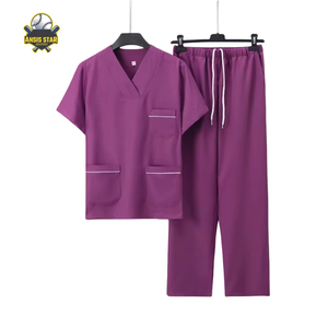 Conjunto de Uniforme Médico Unisex de Estilo Moderno, Calidad Premium, Ligero, Superventas, Diseño Superior, Poliéster, Detección de Agujas, Manga Corta - Product Image 1