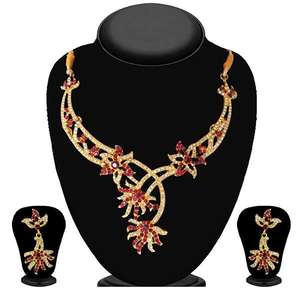 Kriaa 1102114 Marron Pierre Autrichienne Plaqué Or Collier Ensemble Bijoux de Mode pour Femmes - Product Image 1