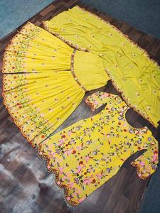 Lancement d'un nouveau look de vêtements de soirée de marque 2 couleurs Top Plazzo et Dupatta Vêtements ethniques traditionnels indiens Prix de gros - Product Image 4