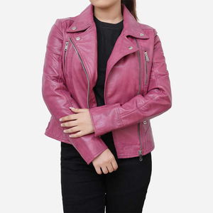 Chaquetas de PU de alta calidad Chaquetas de mujer en cuero real ajustado para ropa de calle y moda diaria al por mayor - Product Image 2