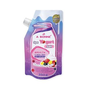 A BONNE Enrich Milk Protein and Nourish Multi-fruit Yogurt Whitening <strong>Salt</strong> <strong>Scrub</strong> Soft and Smooth Spa 350g for Radiant &amp; Glow Skin - Product Image 1