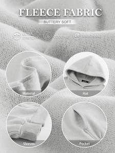 Jersey con capucha de gran tamaño para mujer, traje de invierno de lana de manga larga con bolsillo de canguro, estampado personalizado - Product Image 5