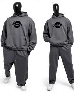 Vêtements de sport décontractés pour hommes en gros, ensembles de survêtements de jogging personnalisés pour hommes, survêtements en polyester et coton pour hommes - Product Image 1