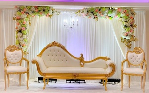 Juego de sofá de escenario de boda estilo rey juego de sofá de escenario de boda de estilo Maharaja boda real novia novio Loveseat - Product Image 6