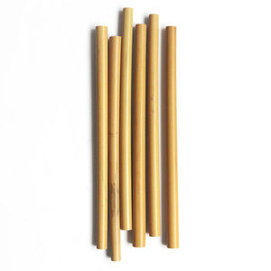 100% Natural Organic Biodegradable Bamboo <b>Drinking</b> Straws Eco-Friendly Disposable and Reusable for <b>Bars</b> Box Packed - Product Image 1