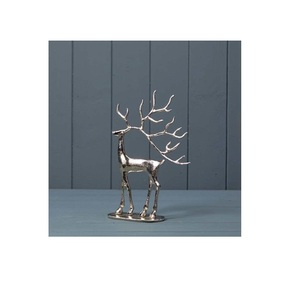 Decoración navideña de venado de aluminio plateado, decoración colgante para fiesta en la india, para Año Nuevo, 2023 - Product Image 1