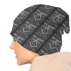 Bonnet unisexe chaud et respirant pour adulte, personnalisé avec logo, imperméable, motif Compas et Équerre, idéal pour le cyclisme en automne - Product Image 3