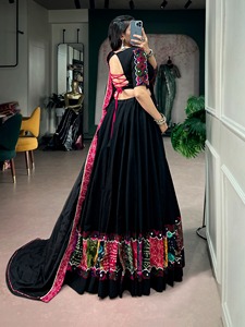 Dhwaja Export Gamthi Lace Touch up Khadi Cotton <b>Chaniya</b> <b>Choli</b> Party Wear Quick Dry - Product Image 5