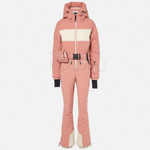 Traje de Esquí con Capucha Cortavientos para Mujer, con Aislamiento de Forro Polar Tecnológico, Cierre de Cremallera, Secado Rápido, Transpirable, Talla Grande - Product Image 1