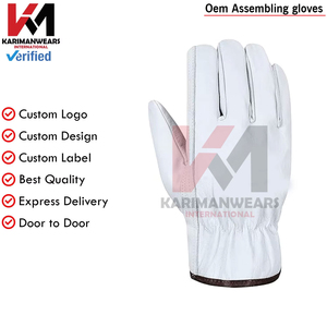Gants en cuir véritable OEM pour la construction et les travaux de plein air, vente en gros de gants de travail en cuir, prix d'usine, expédition rapide - Product Image 3