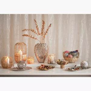 ชามอาหารเหล็กชุบทองพร้อมปอกระเจาดีไซน์เหมาะสำหรับงานแต่งงานรีสอร์ทและร้านอาหารบ้านตกแต่งบนโต๊ะ - Product Image 6