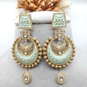 Antique Traditional Indian <b>Jhumka</b> <b>Earrings</b> Bridal Pearl Drop <b>Earrings</b> Party wear Designer <b>earrings</b> - Product Image 1