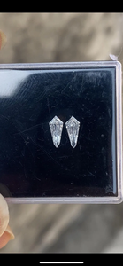 Paire de diamants taillés en bouclier naturel de 0.314 ct 7.1x3.1 MM | pour bague de fiançailles boucle d'oreille diamant taillé fantaisie de notre collection - Product Image 2