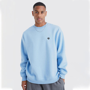 Pull-over en polaire personnalisé pour hommes, sweat-shirt à col rond Streetwear, sweat-shirt surdimensionné à épaules tombantes - Product Image 1