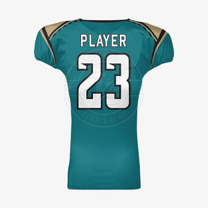 Nouvelle arrivée maillot de football américain imprimé nom personnalisé respirant 100% polyester chemise de sport grande taille courte au meilleur prix - Product Image 3