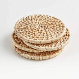 Posavasos Clásicos Tejidos a Mano de Ratán y Yute Ecológicos de 10 mm de Grosor, Muy Vendidos, para Mesa, Hotel, Hogar y Uso con Cerámica - Product Image 6