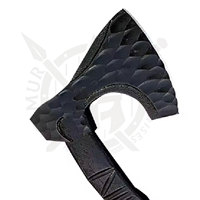 Hache noire forgée à la main en Damas, style Viking God of War, qualité industrielle, manche en bois de rose de 35 pouces, garantie 3 ans pour l'extérieur