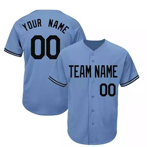 Prix d'usine Maillots de baseball unisexes respirants pour l'entraînement, design personnalisé de haute qualité, 100% polyester, col en V - Product Image 5