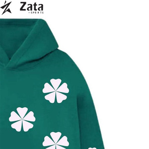 Sweat à capuche personnalisé décontracté streetwear hip-hop en coton/polyester écologique respirant, épais, imprimé 3D en relief et doublé - Product Image 5