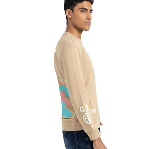 Haute qualité personnalisé o-cou pull sweat ensemble pour hommes 300 GSM polaire col rond solide sérigraphié ODM vêtements d'hiver - Product Image 3