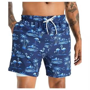 Customized <b>Men's</b> Quick Dry Waterproof Workout Casual Beachwear Shorts <b>Stretchy</b> Board Swim Shorts Anti-Wrinkle Feature Logo - Product Image 1