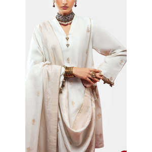 Traje de Satén Jacquard de 3 Piezas con Dupatta MJ-52042 - Product Image 4