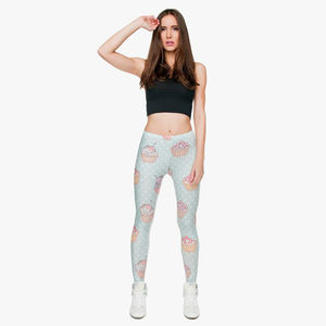 Offres Spéciales taille haute femmes Fitness Leggings avec rayures et chats impression respirant Sexy Stretch pantalon - Product Image 3