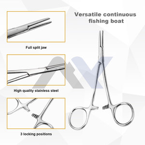 Fórceps hemostáticos de acero inoxidable de grado alemán curvo de 3,5 ", abrazaderas de bloqueo Manual, base de instrumento quirúrgico estándar de seguridad MOL - Product Image 3