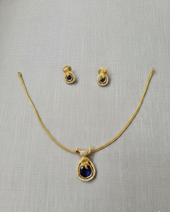 Conjunto de Collar y Pendientes Étnicos AD con Baño de Oro de Alto Brillo en Forma de Lágrima para Bodas, Compromisos y Fiestas para Mujeres - Product Image 4