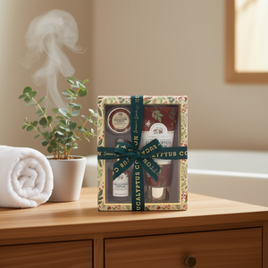 Set Regalo Trio da Bagno all'Eucalipto e Cotone, Essenziali per la Cura della Pelle in Viaggio - Product Image 3