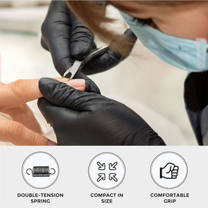 Colección profesional, pinza para cutículas de cobalto, 1/4 mandíbula, acero inoxidable, estilo lujoso para recortar las cutículas, caja para colgar - Product Image 3