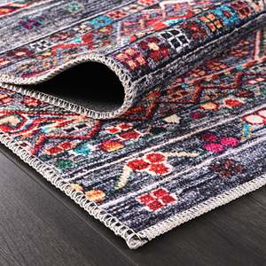 Alfombra de Área Netline Home Depot RW1002 Multicolor con Diseño Tribal de Diamantes, Estilo Kilim, Alfombra Bohemia Lavable a Máquina para Sala de Estar - Product Image 3