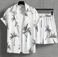 Conjunto de camiseta y pantalón corto de color liso para hombre Conjunto de camiseta de secado rápido y estampado corto conjunto de verano servicio OEM ODM
