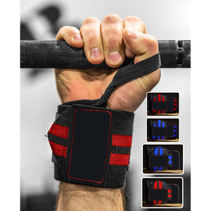 Sangles de poignet réglables pour haltérophilie avec crochets et boucles, support de poignet pour soulevé de terre, sangles renforcées et robustes pour l'entraînement en salle de sport - Product Image 6