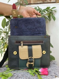 Tas tangan kulit daur ulang warna-warni bulu hewan tas selempang bergaya dompet tas Multi fungsi kualitas tinggi - Product Image 5