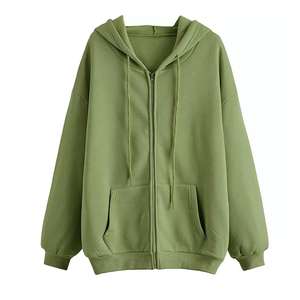 Sweat à capuche ample pour femme, best-seller, avec fermeture éclair, logo personnalisé, coupe ample, hiver, automne, différents modèles - Product Image 1