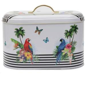 Caja de pan de metal de 178x338x200mm con capacidad de 9.8L y contenedor y almacenamiento de alimentos con mango de loro - Product Image 1