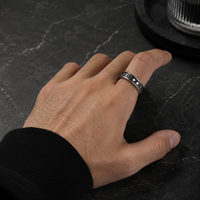 Anillo Giratorio JLM Premium Vintage con Diseño de Flor Celestial para Mujeres y Hombres, Regalo Antiestrés, Anillo de Boda